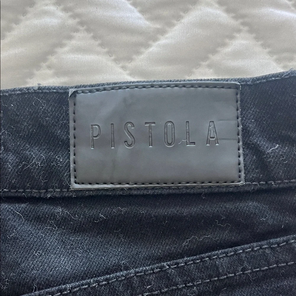 pistola Black Denim Jean Shorts